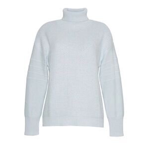 The Burgess Frost Blue The Willow Cotton Cashmere Turtleneck Sweater Size M NWT